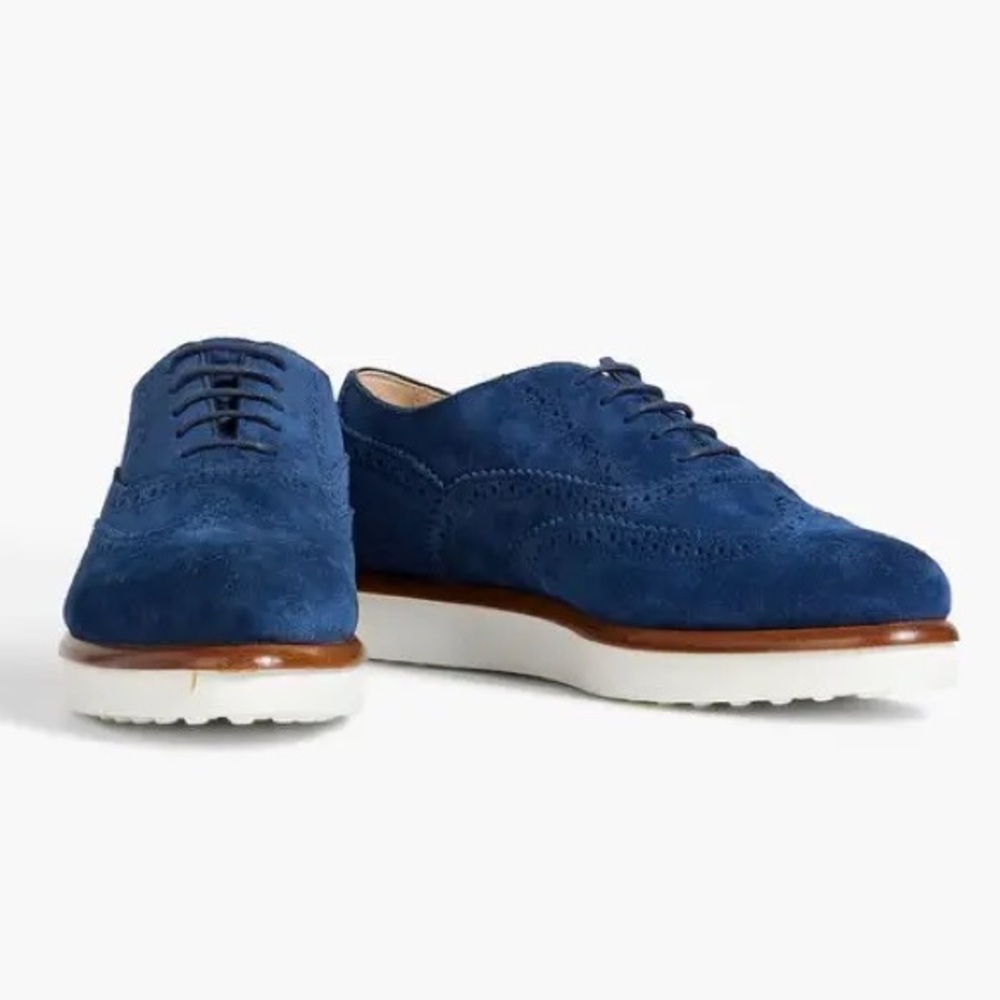 💙💙💙 TOD'S  Navy Blue Suede Brogues size 7 US/37 European